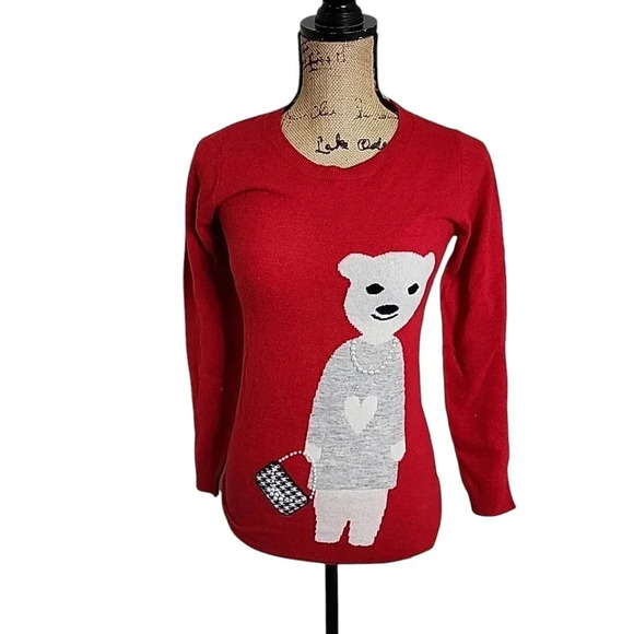Primark wool blend bear print sweater. Nwt. Size small - Picture 3 of 8